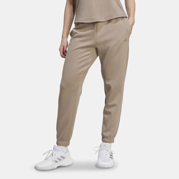 adidas Women's Yoga Essentials Pants With Cuffs Brown adidas Women's Yoga Essentials Pants With Cuffs Brown image number 0