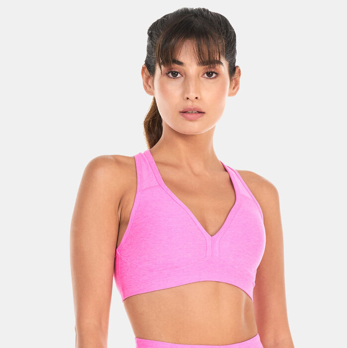 BEYOND YOGA Women's Spacedye Lift Your Spirits Sports Bra Pink image number 0