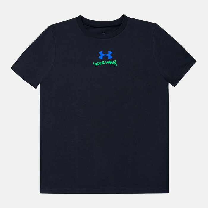 Under Armour Kids' Scribble Branded Training T-Shirt (Older Kids) Black Under Armour Kids' Scribble Branded Training T-Shirt (Older Kids) Black image number 0