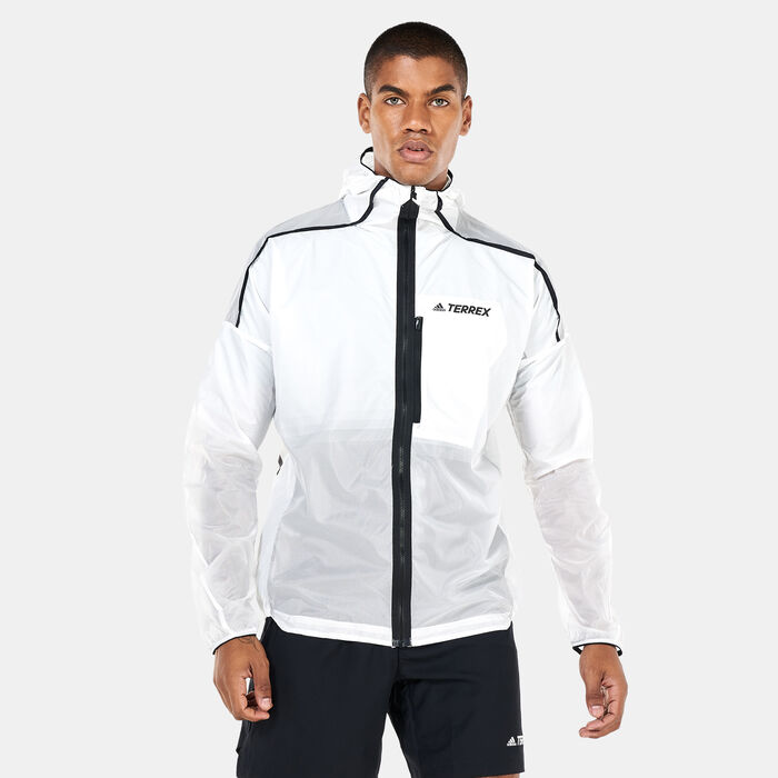 adidas Men's Terrex Agravic Windweave Wind Jacket White adidas Men's Terrex Agravic Windweave Wind Jacket White image number 0