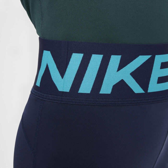 Nike Girls' Pro Dri-FIT Shorts Blue Nike Girls' Pro Dri-FIT Shorts Blue image number 3