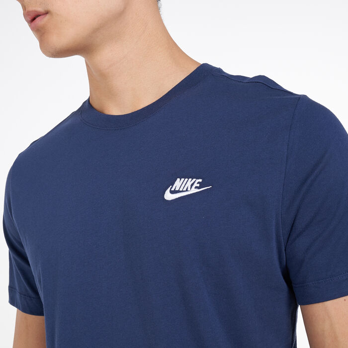 Nike Men's Sportswear Club T-Shirt Blue Nike Men's Sportswear Club T-Shirt Blue image number 3