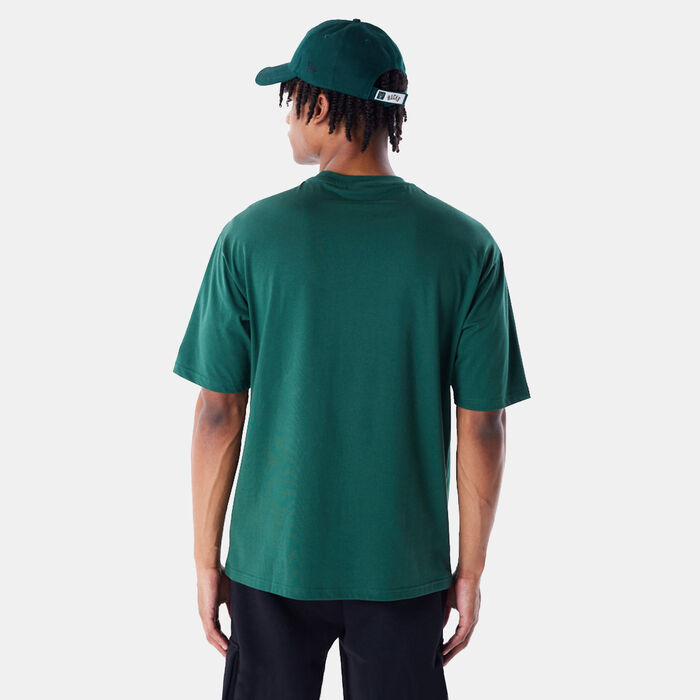 New Era Men's NBA Milwaukee Bucks Script T-Shirt Green New Era Men's NBA Milwaukee Bucks Script T-Shirt Green image number 1