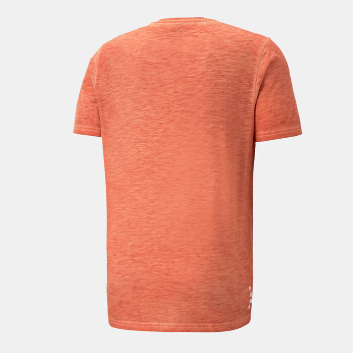 PUMA Men's Studio Foundation Wash T-Shirt Orange PUMA Men's Studio Foundation Wash T-Shirt Orange image number 1