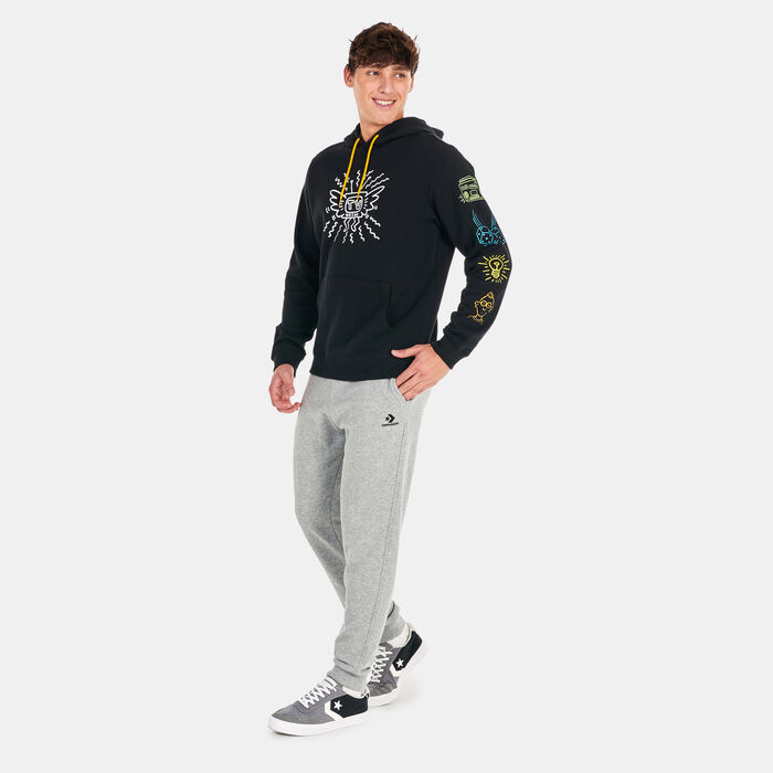 Converse x Keith Haring Fleece Hoodie Black Converse x Keith Haring Fleece Hoodie Black image number 2