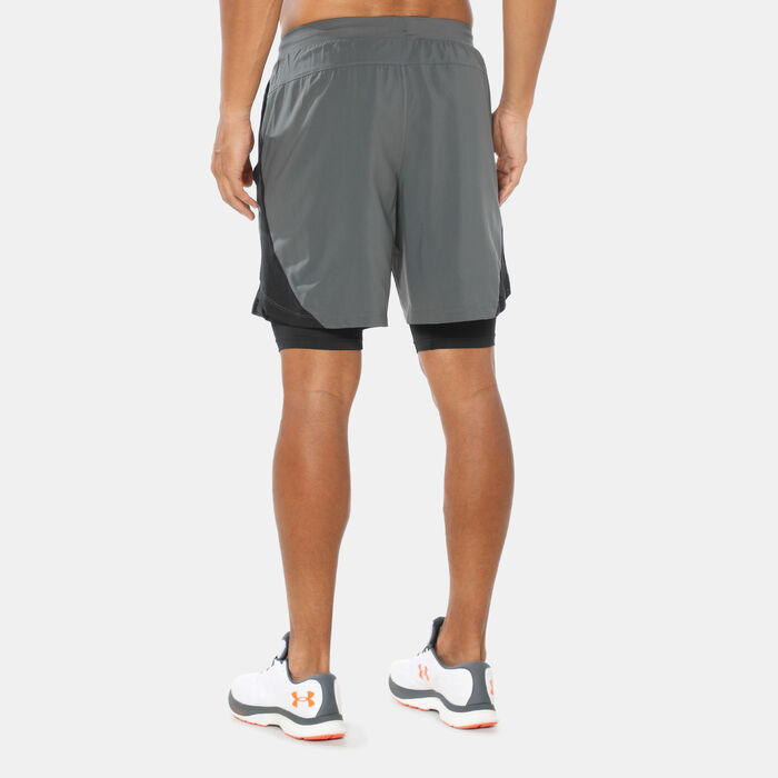 Under Armour Men's Launch Run 2-in-1 Shorts Grey image number 1