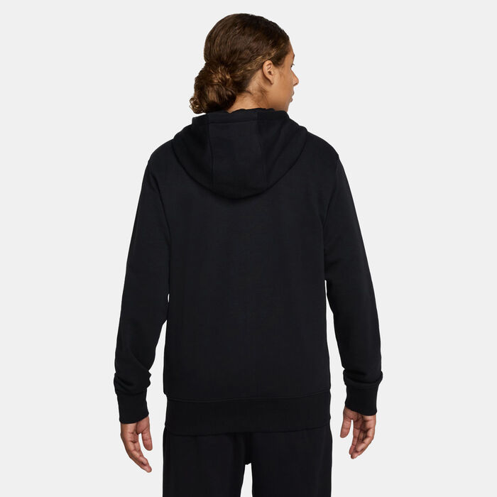 Nike Men's Club French Terry Full-Zip Hoodie Black Nike Men's Club French Terry Full-Zip Hoodie Black image number 1