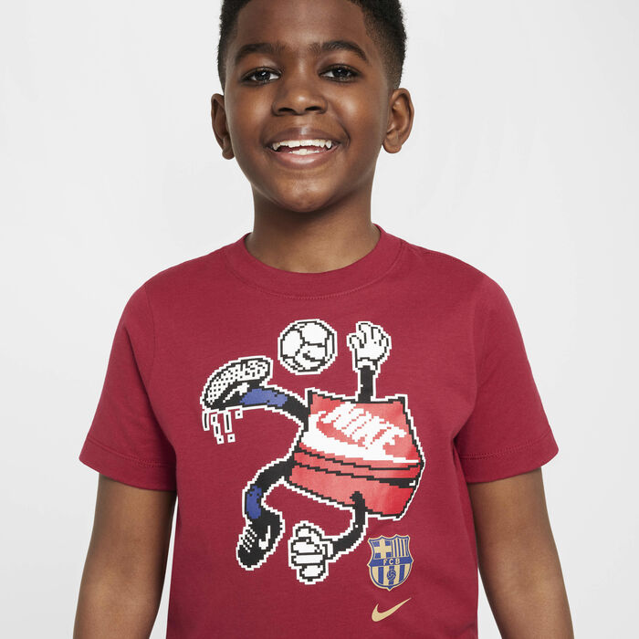 Nike Kids' F.C. Barcelona Football T-Shirt Red Nike Kids' F.C. Barcelona Football T-Shirt Red image number 2