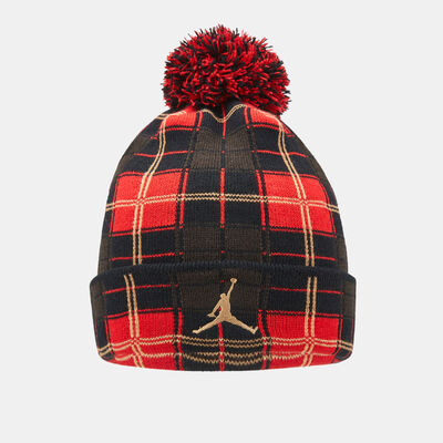 Jordan Kids' Plaid Pom Beanie Black Jordan Kids' Plaid Pom Beanie Black