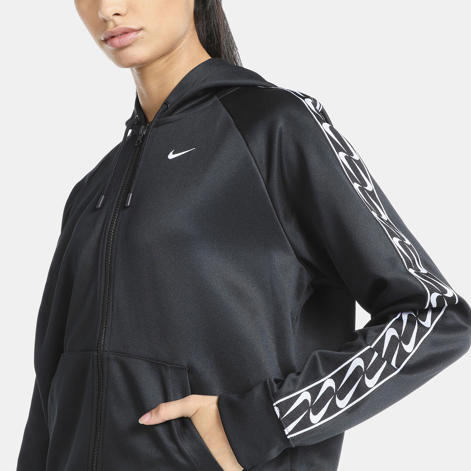 Nike taped hoodie black on sale