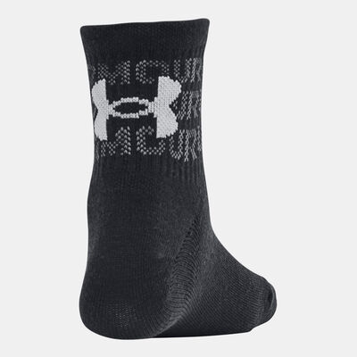 Under Armour Kids' Essential Quarter-Crew Socks (6 Pairs) Black Under Armour Kids' Essential Quarter-Crew Socks (6 Pairs) Black