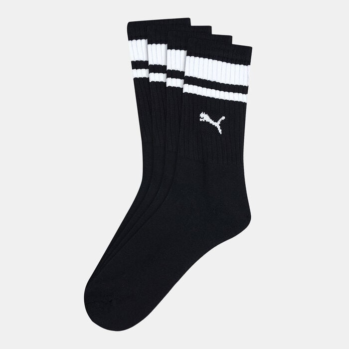 PUMA Crew Heritage Stripe Socks (2 Pack) Black PUMA Crew Heritage Stripe Socks (2 Pack) Black image number 0