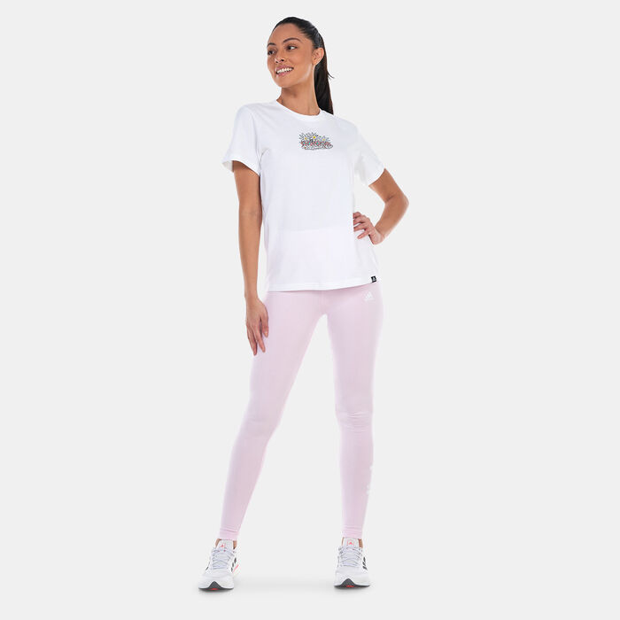 adidas Women's High-Rise Leggings Pink image number 2
