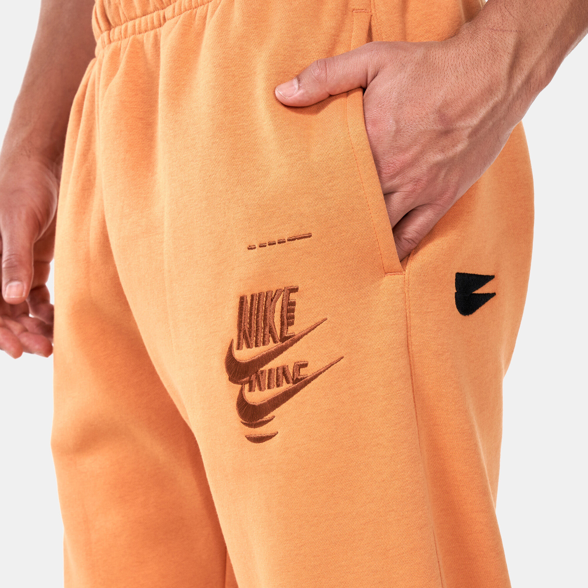 Orange nike fleece pants new arrivals