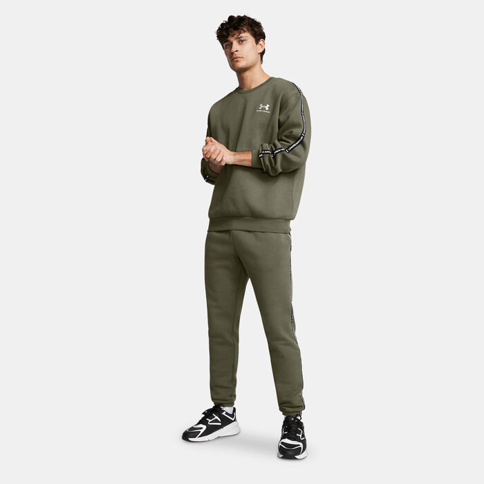 Under Armour Men's Fleece Taping Joggers Green Under Armour Men's Fleece Taping Joggers Green image number 2