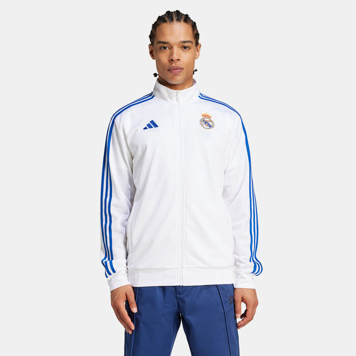 adidas Men's Real Madrid DNA Track Top White adidas Men's Real Madrid DNA Track Top White image number 0