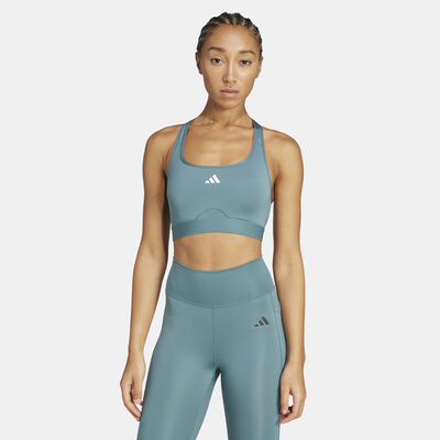 adidas Women's Powerimpact Medium-Support Training Sports Bra Green adidas Women's Powerimpact Medium-Support Training Sports Bra Green