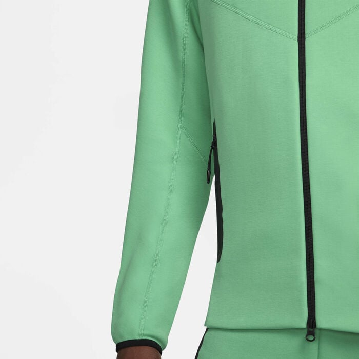 Nike Men's Sportswear Tech Fleece Windrunner Full-Zip Hoodie Green Nike Men's Sportswear Tech Fleece Windrunner Full-Zip Hoodie Green image number 5