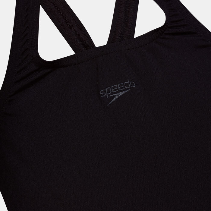 Speedo Kids' Essential Endurance+ Medalist Swimsuit (Older Kids) Black Speedo Kids' Essential Endurance+ Medalist Swimsuit (Older Kids) Black image number 2