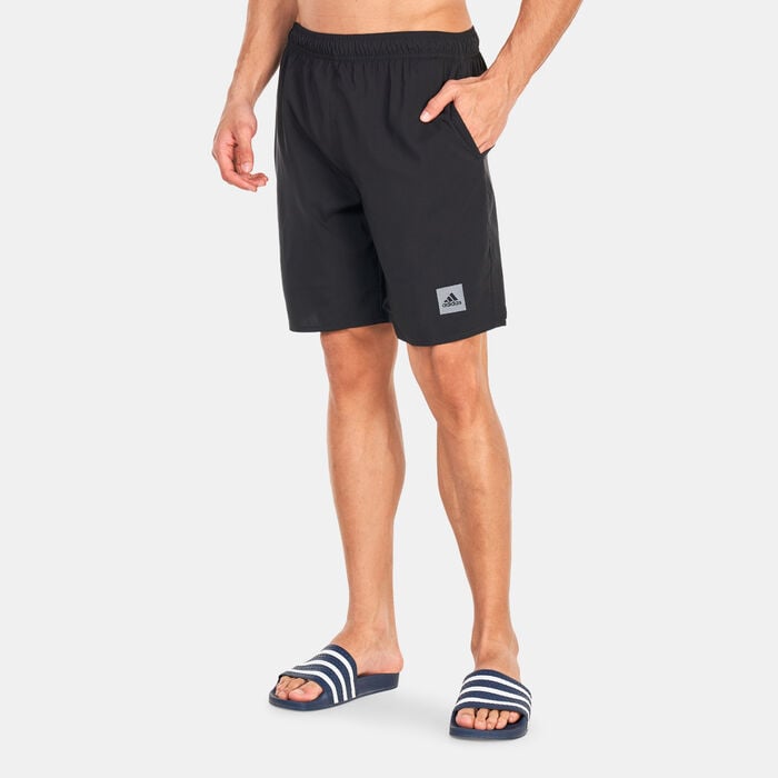 adidas Men's Classic-Length Solid Swim Shorts Black adidas Men's Classic-Length Solid Swim Shorts Black image number 0