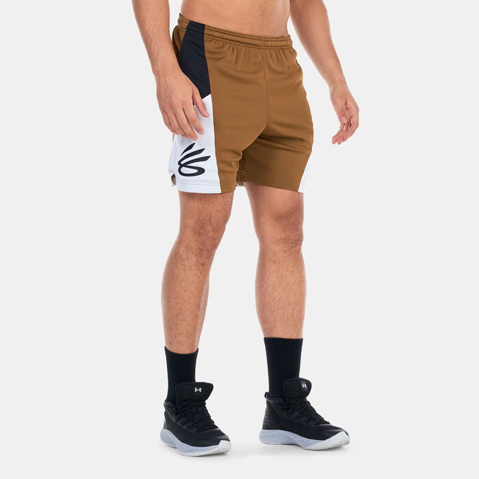 Under Armour Men's Curry Splash Basketball Shorts Brown image number 0