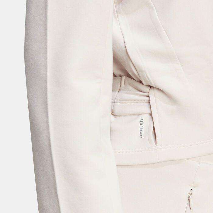 adidas Women's Yoga Cover-Up Training Top Beige image number 4