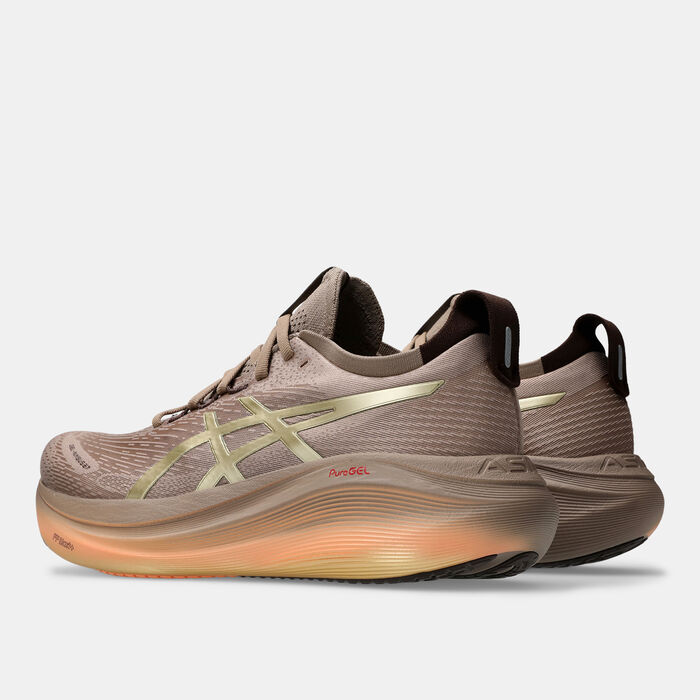 ASICS Men's GEL-NIMBUS 27 LUXE Running Shoes Gold image number 2