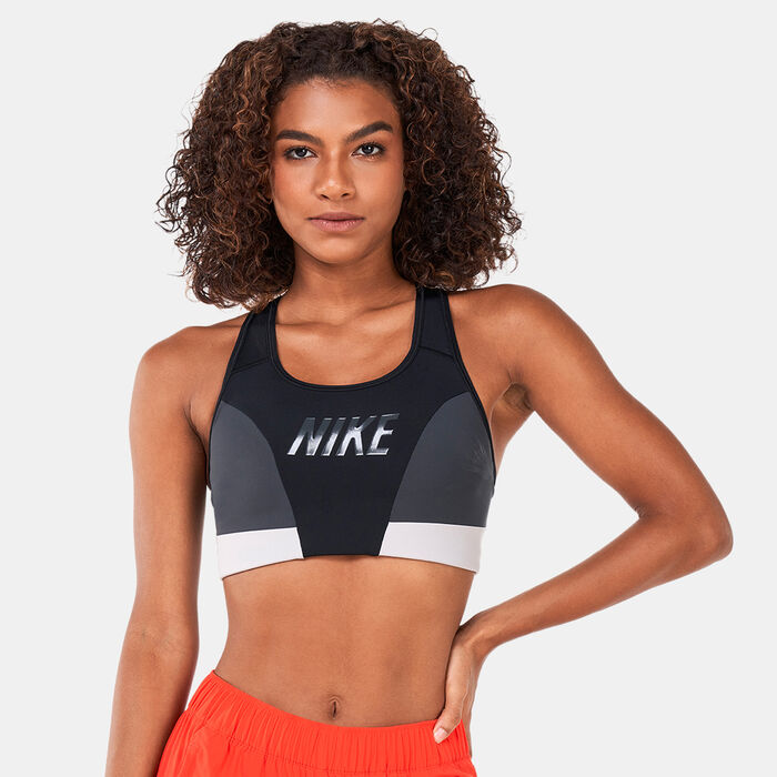 Nike Women's Dri-FIT Swoosh Logo Sports Bra Grey image number 0