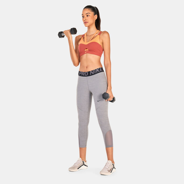 Nike Women's Dri-FIT Indy Strappy Cutout Sports Bra Brown Nike Women's Dri-FIT Indy Strappy Cutout Sports Bra Brown image number 2