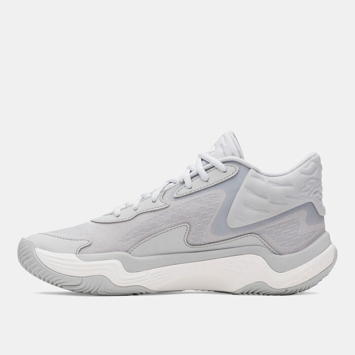 Under Armour Spawn 7 Mid Basketball Shoes Grey image number 2