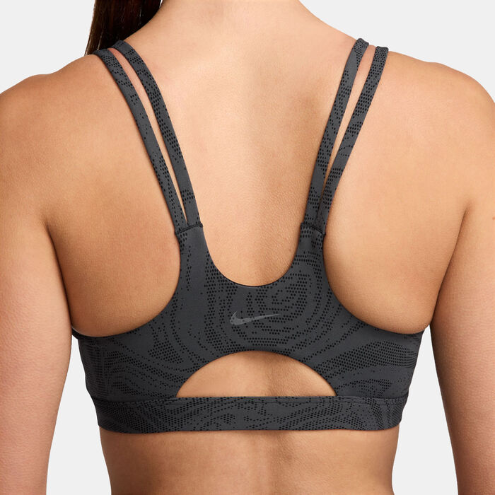 Nike Women's Zenvy Light-Support Printed Training Sports Bra Black Nike Women's Zenvy Light-Support Printed Training Sports Bra Black image number 2
