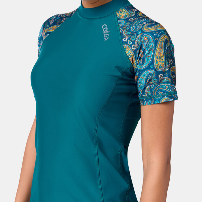 COEGA Women's Swimming Rashguard Green COEGA Women's Swimming Rashguard Green image number 3