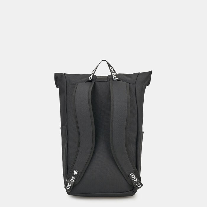 adidas Originals Men's Adicolor Classic Roll-Top Backpack Black adidas Originals Men's Adicolor Classic Roll-Top Backpack Black image number 1