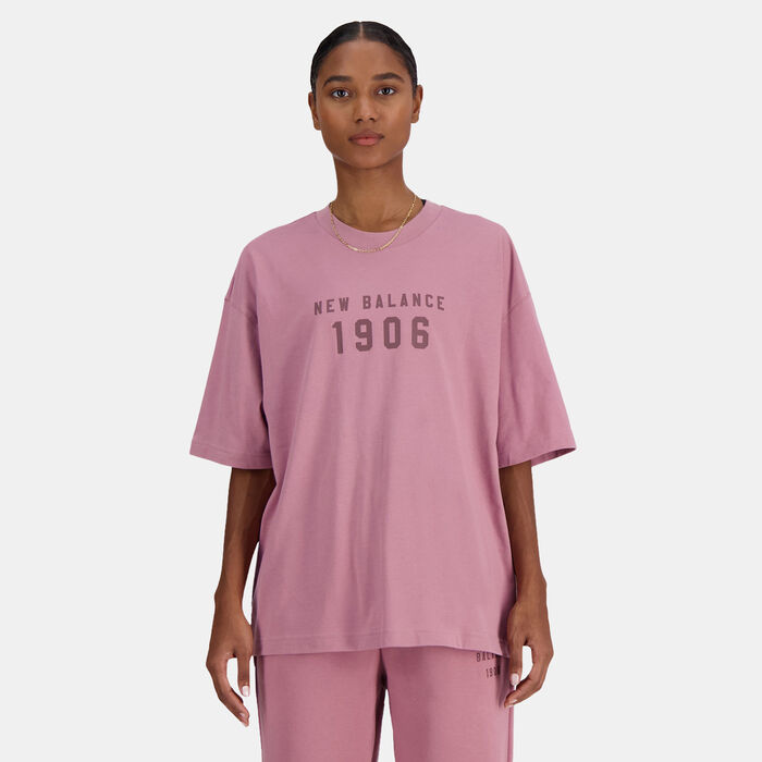 New Balance Women's Iconic Collegiate T-Shirt Red image number 1