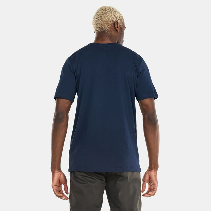 Timberland Men's Small Logo Print Logo T-Shirt Blue image number 1