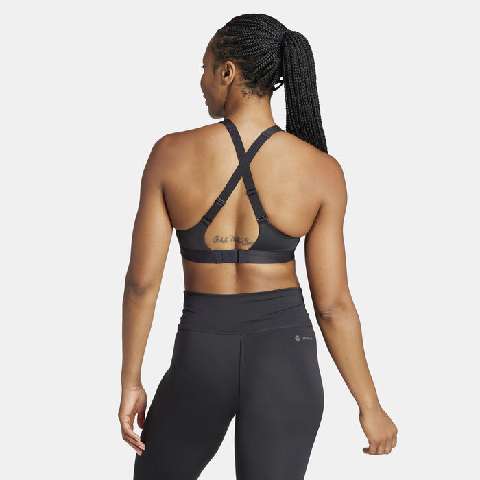 adidas Women's TLRDREACT High-Support Training Sports Bra Black adidas Women's TLRDREACT High-Support Training Sports Bra Black image number 1
