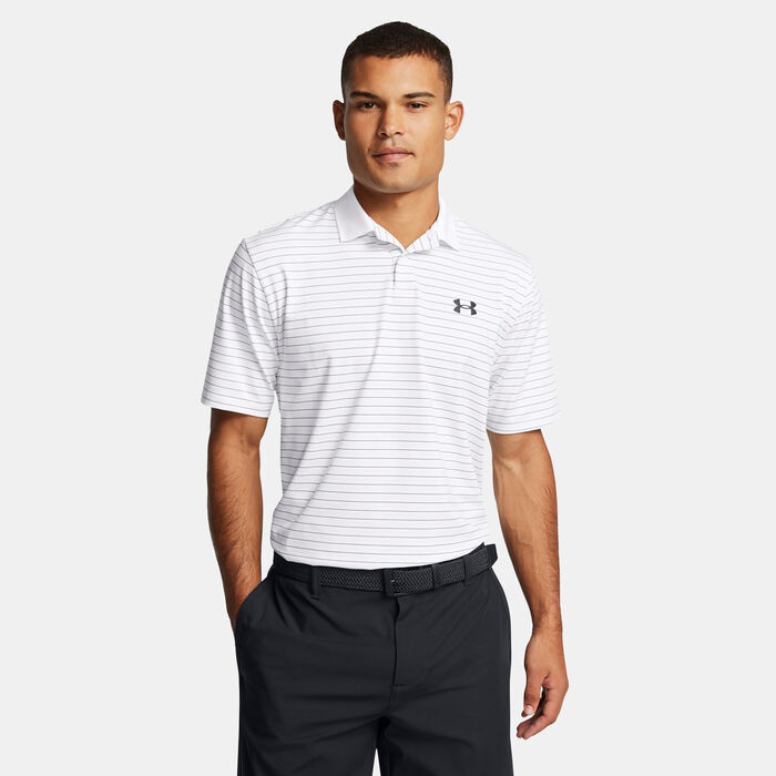 Under Armour Men's Matchplay Striped Polo Shirt White image number 0