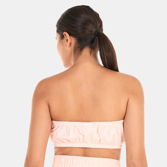 Nike Women's Air Pique Bandeau Top Pink image number 1