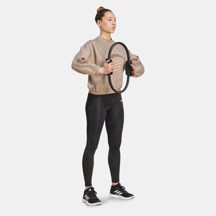 adidas Women's Yoga Essentials Sweatshirt Brown adidas Women's Yoga Essentials Sweatshirt Brown image number 2