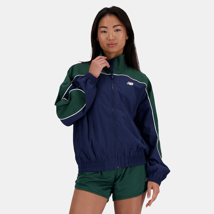New Balance Women's Sportswears Greatest Hits Jacket Blue New Balance Women's Sportswears Greatest Hits Jacket Blue image number 1