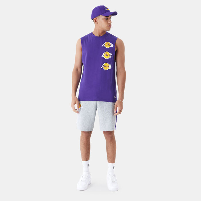 New Era Men's Los Angeles Lakers Sleeveless T-Shirt Purple New Era Men's Los Angeles Lakers Sleeveless T-Shirt Purple image number 2
