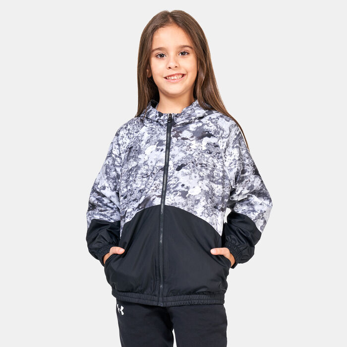 Under Armour Kids' UA Woven Full-Zip Training Jacket Black image number 0