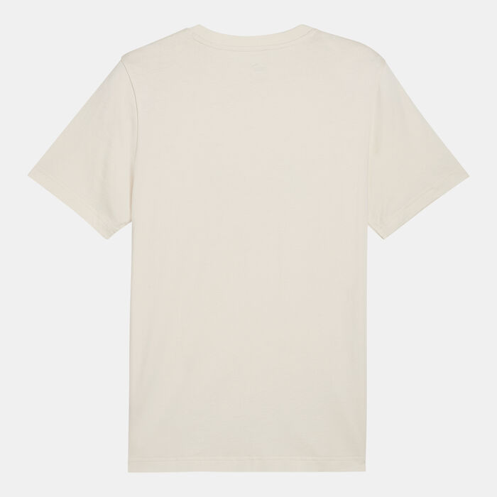 PUMA Men's Essentials+ Logo Lab Holiday T-Shirt Beige image number 1