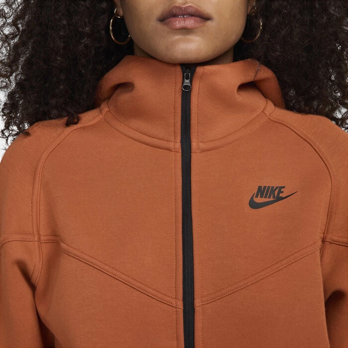 Nike Women's Sportswear Tech Fleece Windrunner Full-Zip Hoodie Brown Nike Women's Sportswear Tech Fleece Windrunner Full-Zip Hoodie Brown image number 4