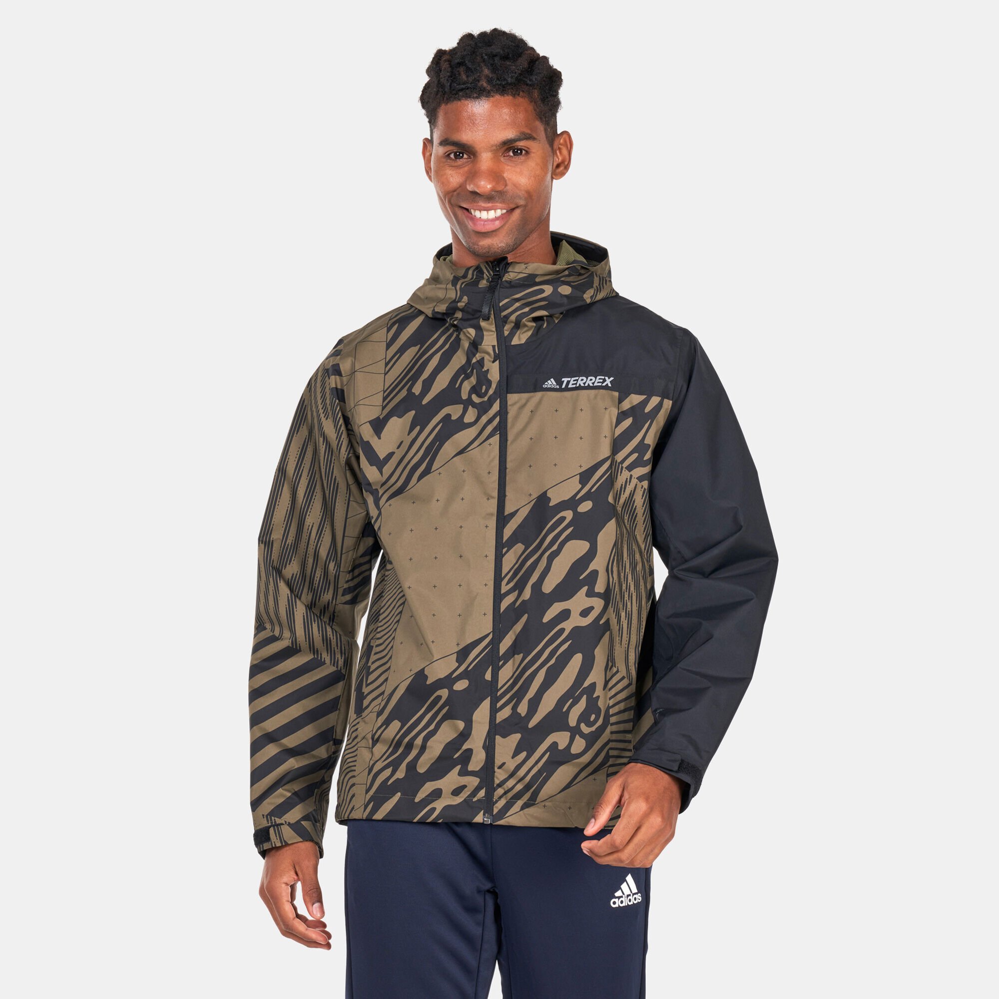 Men s Terrex Multi RAIN.RDY Two Layer Allover Print Rain Jacket Green adidas in KSA SSS