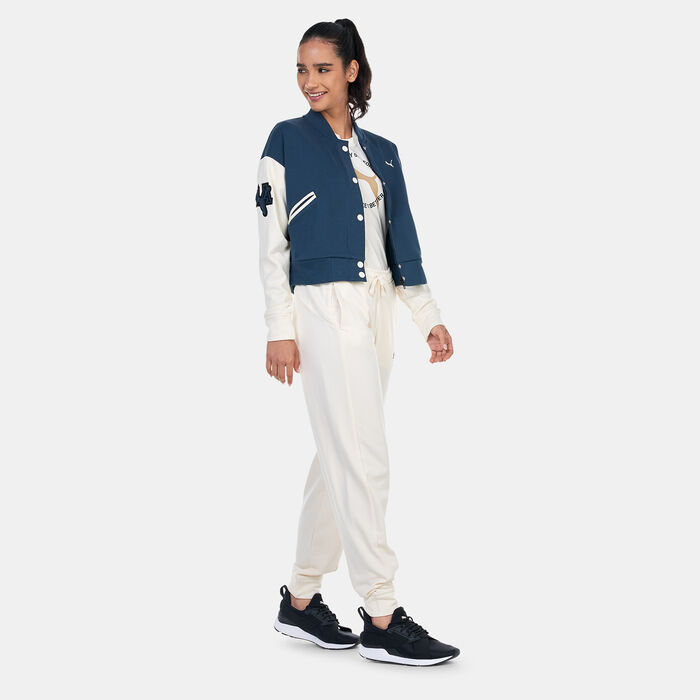PUMA Women's x OLIVIA AMATO Varsity Training Jacket Blue PUMA Women's x OLIVIA AMATO Varsity Training Jacket Blue image number 2