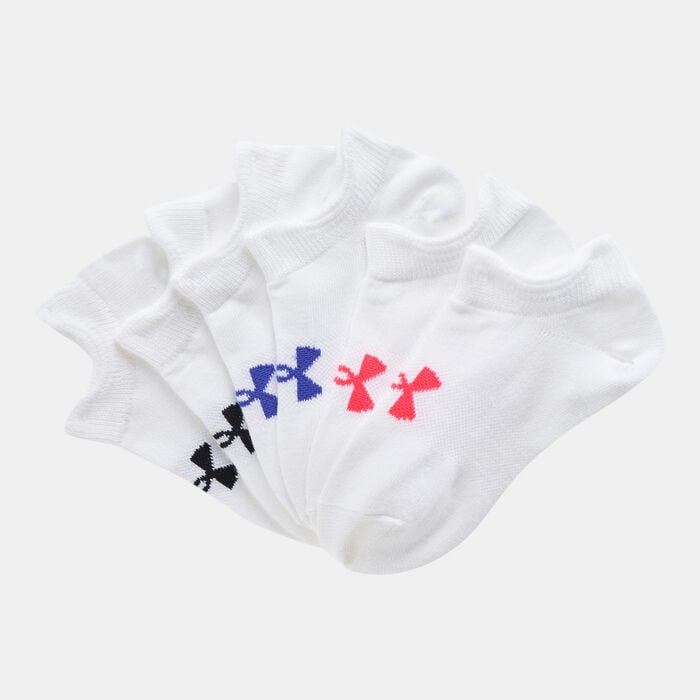 Under Armour Kids’ Essential No Show Socks (6 Pairs) (Older Kids) White Under Armour Kids’ Essential No Show Socks (6 Pairs) (Older Kids) White image number 0