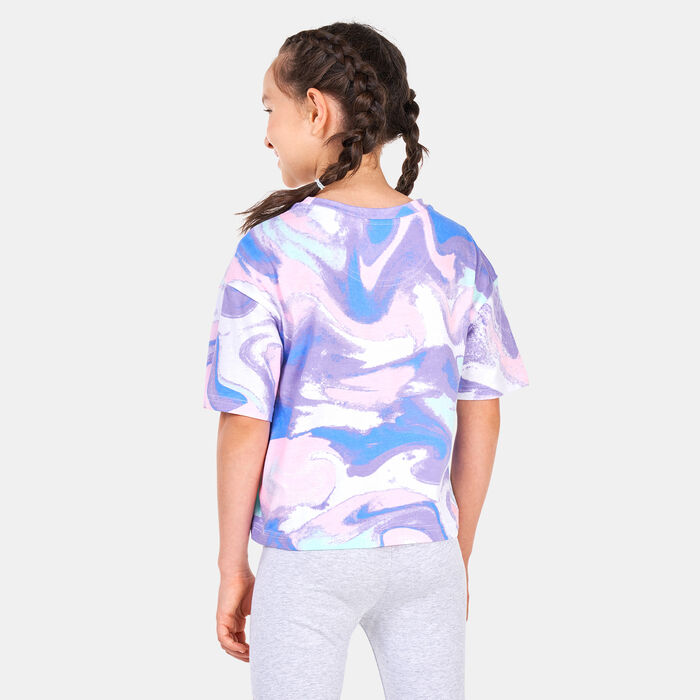 Converse Kids' Chuck Taylor Print T-Shirt Purple Converse Kids' Chuck Taylor Print T-Shirt Purple image number 1