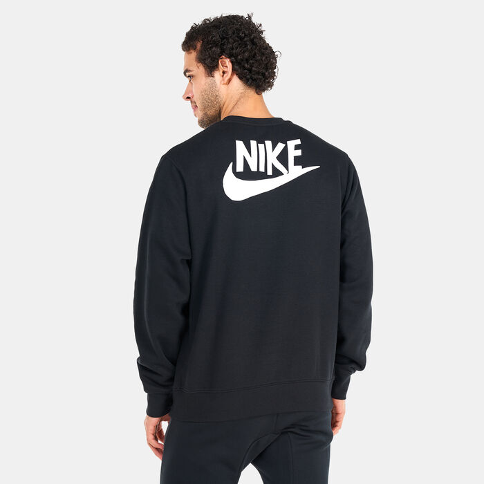 Nike Men's Sportswear Fleece Crew Sweatshirt Black Nike Men's Sportswear Fleece Crew Sweatshirt Black image number 1