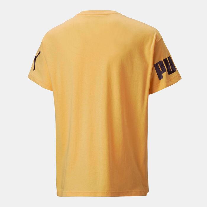 PUMA Kids' POWER SUMMER T-Shirt (Older Kids) yellow PUMA Kids' POWER SUMMER T-Shirt (Older Kids) yellow image number 1